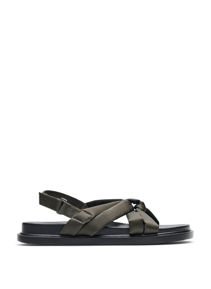 Wide fit - Sandal with knot detail, Green, Packshot image number 0