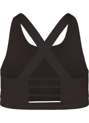 Sports top with a decorative details on the back, Black, Packshot image number 1