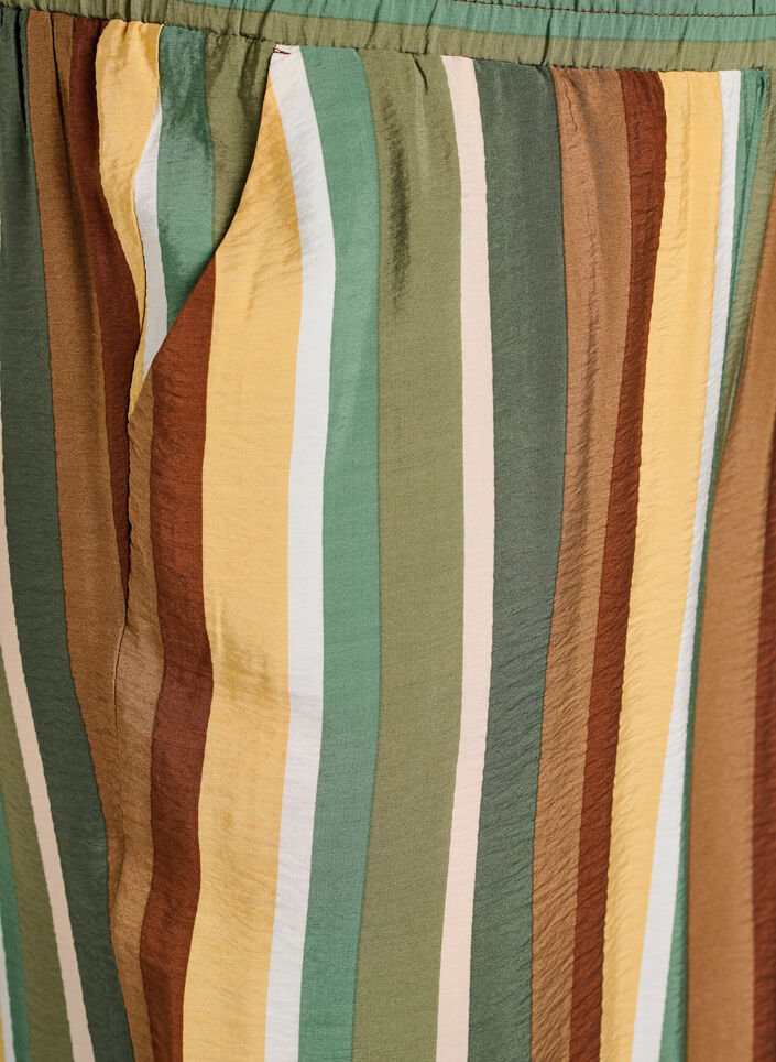 Loose viscose trousers with stripes, Brown, Packshot image number 2