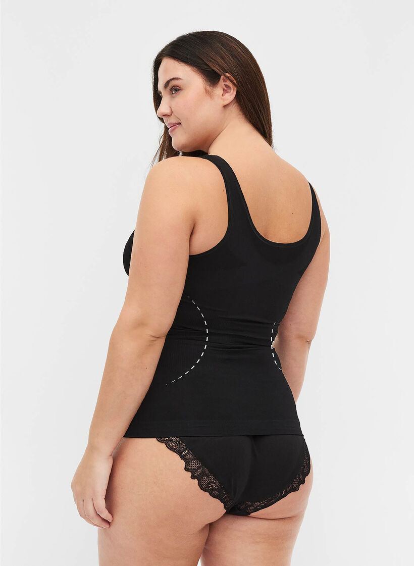 Shapewear top with wide straps, Black, Model