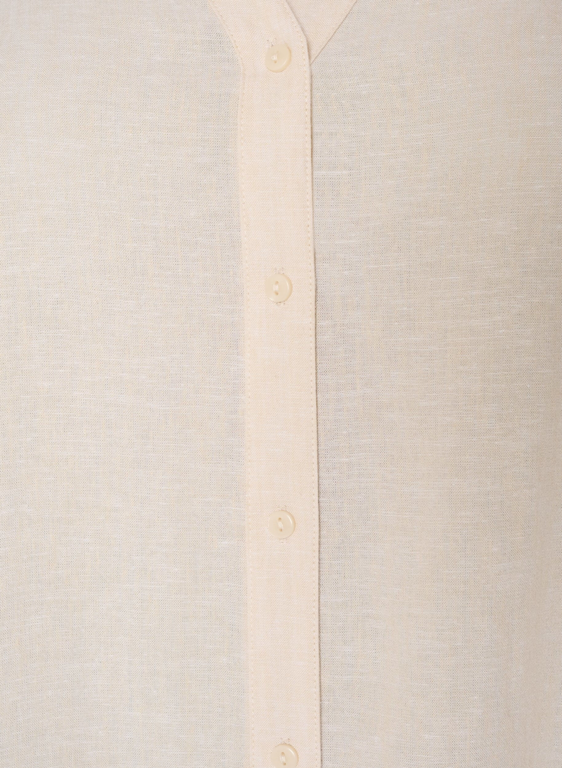 ZizzifashionLong shirt in linen and viscose, Beige, Packshot image number 2