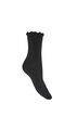 Cotton socks with wavy hem, Black, Packshot image number 1