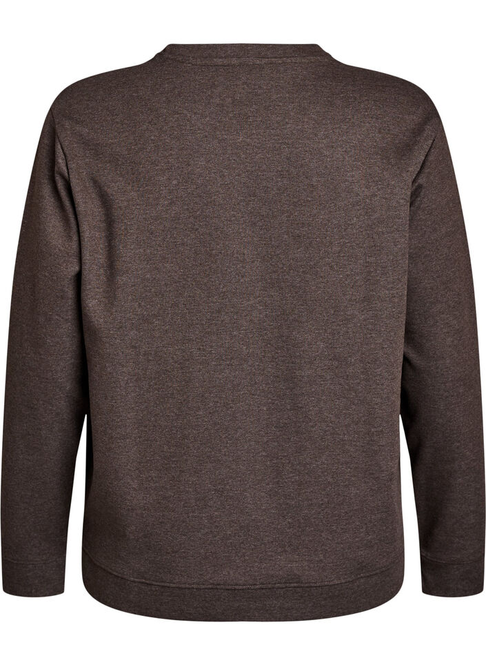 FLASH - Sweatshirt with crew neck, Brown, Packshot image number 1