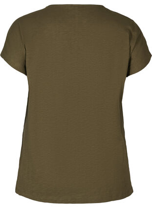 T-shirt with print, Ivy green w. White, Packshot image number 1