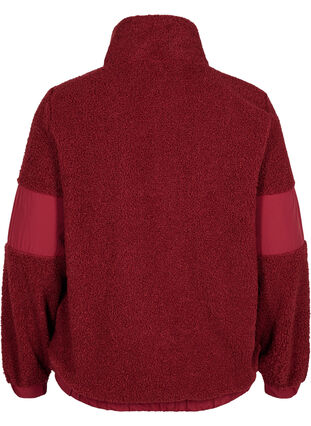 Teddy sports jacket with zip, Pomegranate, Packshot image number 1