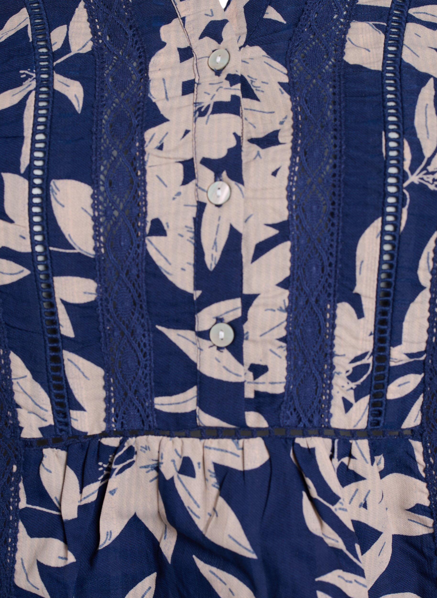 ZizzifashionBlouse with print and 1/2 sleeves, Blue, Packshot image number 2