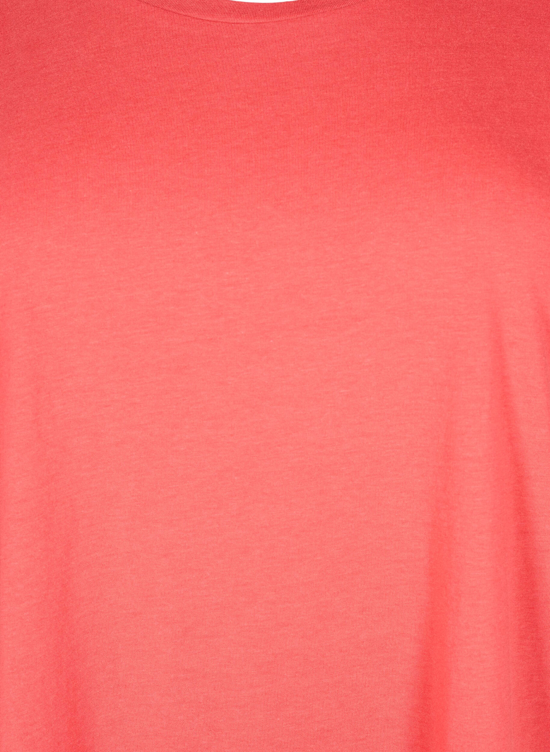 Zizzifashion Short sleeve cotton blend T-shirt, Red, Packshot image number 2