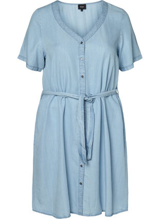 Denim dress, Light blue denim, Packshot image number 0