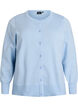 Fine-knit cardigan with round neck, Light Blue, Packshot image number 0