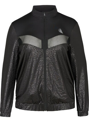 Sports jacket with pattern made up of similar colors, Black, Packshot image number 0