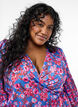 Floral wrap dress with 3/4 sleeves, Blue, Model image number 2