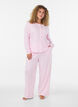 Organic cotton pyjama bottoms with eyelet embroidery, Pink, Model image number 1