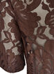 Lace blouse with short sleeves, Brown, Packshot image number 3