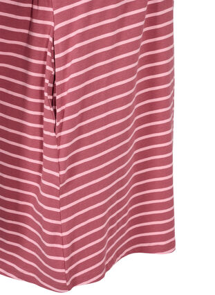 Short-sleeved cotton tunic with stripes, Apple Butter stripe, Packshot image number 3