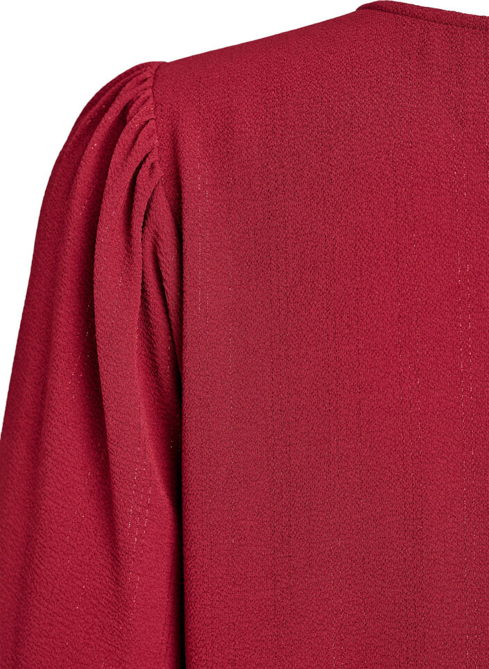 Blouse with glitter, Dark Bordeaux, Packshot image number 3