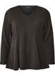 Jersey blouse with a ribbed texture and an A-line fit, Black, Packshot image number 0