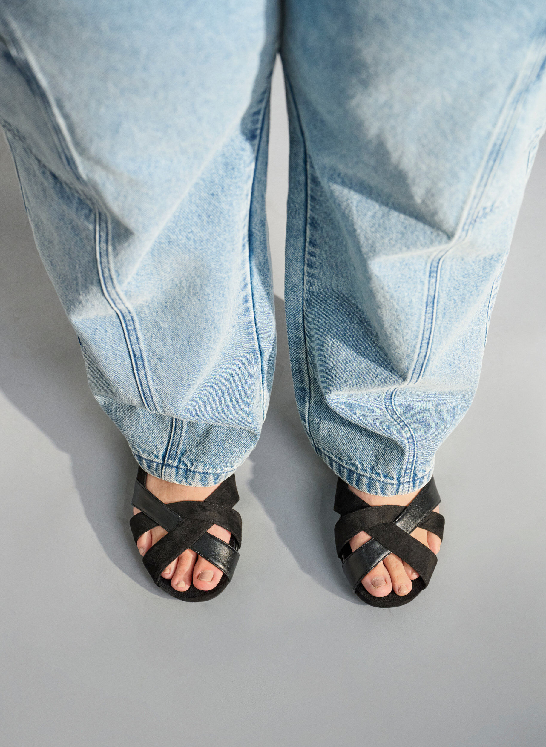 Zizzifashion Wide fit - Pointed ballerina flats, Black, Image image number 0