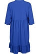  Plain midi dress with 3/4 sleeves, True blue, Packshot image number 1