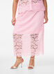 Lace midi skirt with an elasticated waist, Rose, Model image number 2