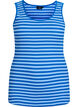 Striped tank top with a rib structure, Light Blue, Packshot image number 0