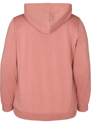 Sweatshirt with pocket and hood, Old Rose, Packshot image number 1