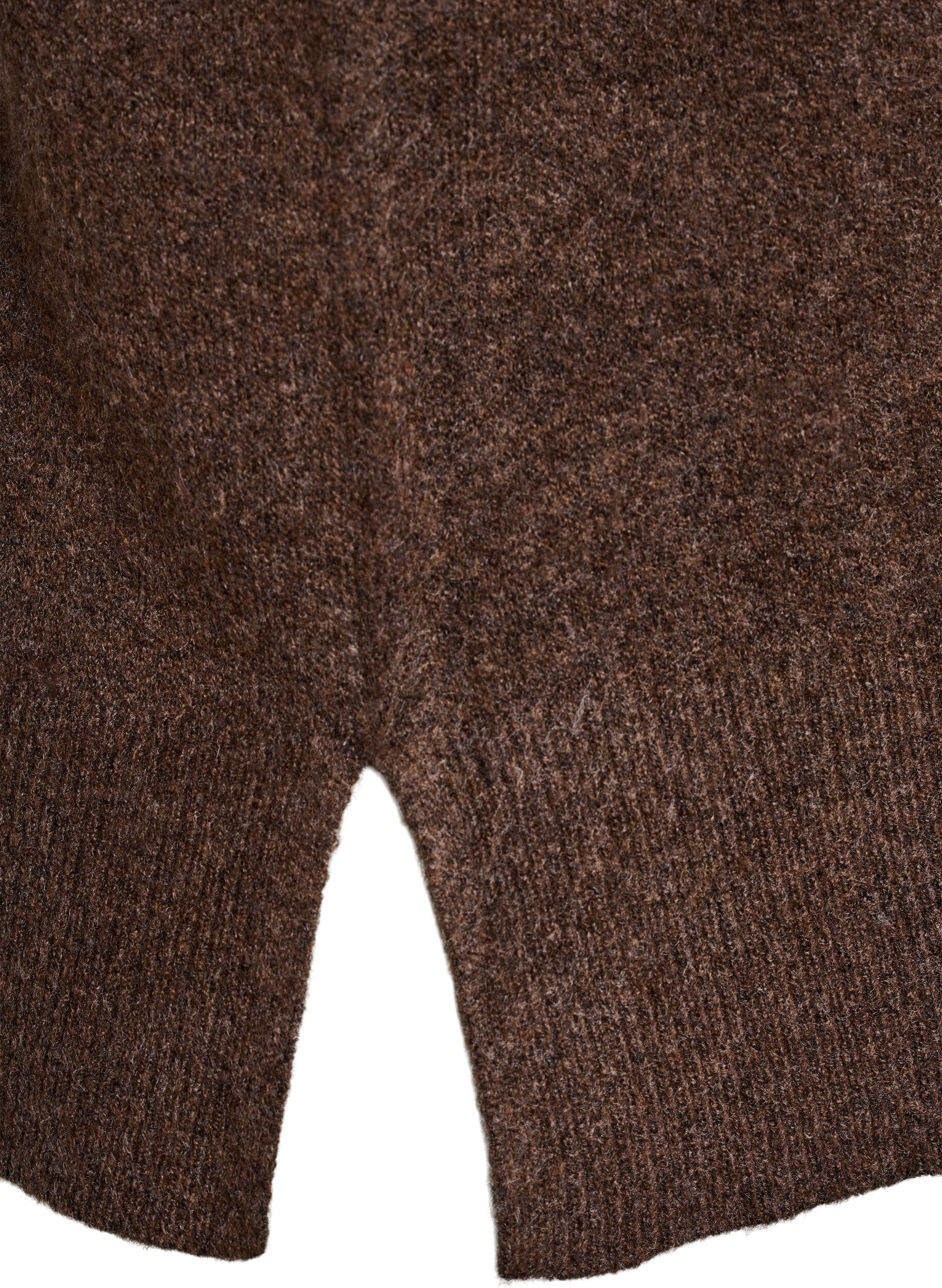 ZizzifashionKnitted vest with ribbed edges, Green, Packshot image number 3
