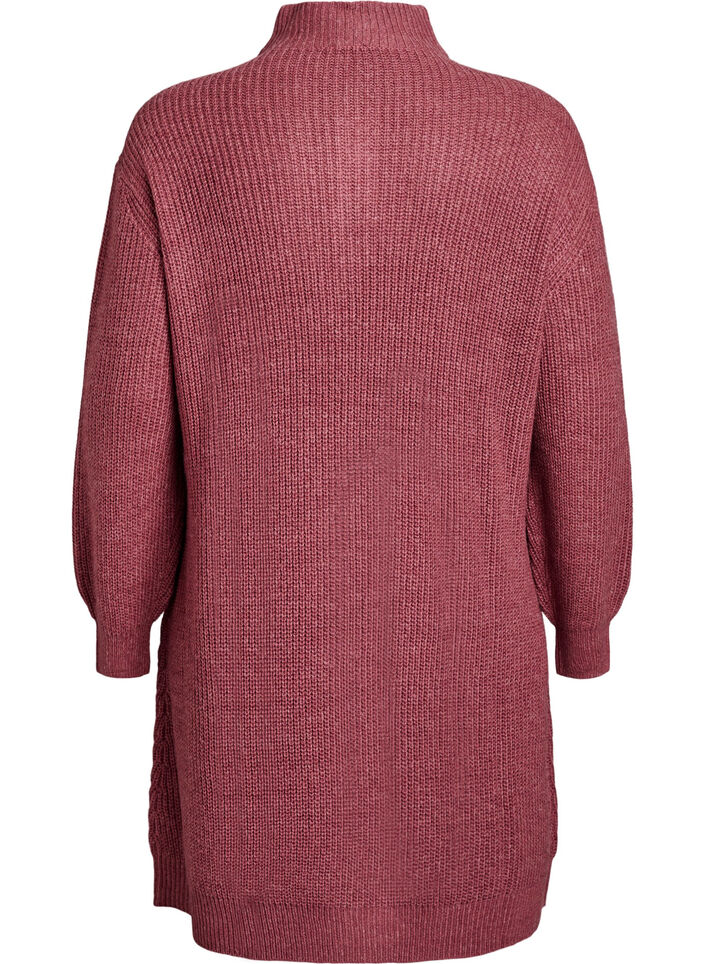 FLASH - Short knit dress with high neck, Rose, Packshot image number 1