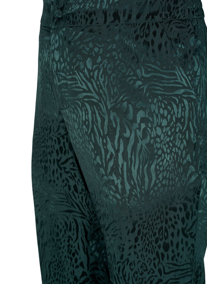 Loose viscose pants with tone-on-tone print, Ponderosa Pine, Packshot image number 2