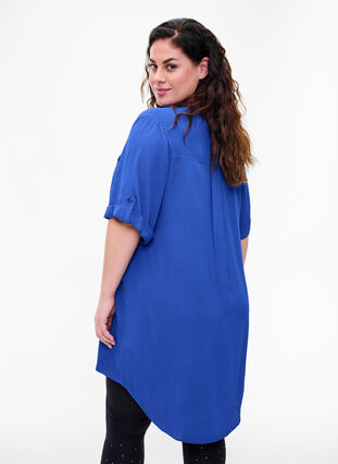 Viscose tunic with short sleeves, Surf the web, Model image number 1