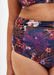High-waisted floral bikini bottoms, Purple, Model image number 2