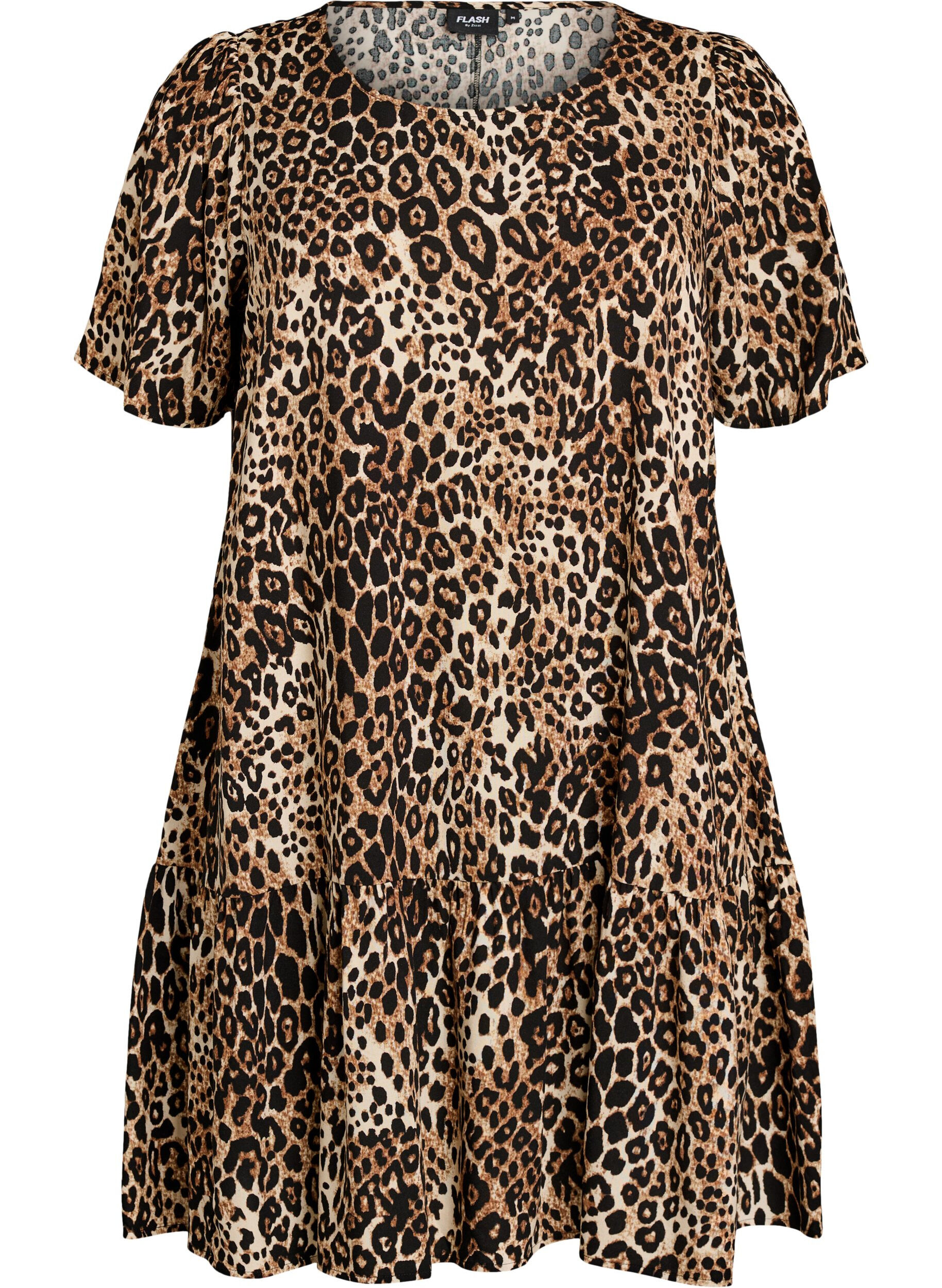 FLASH - Viscose dress with cutline