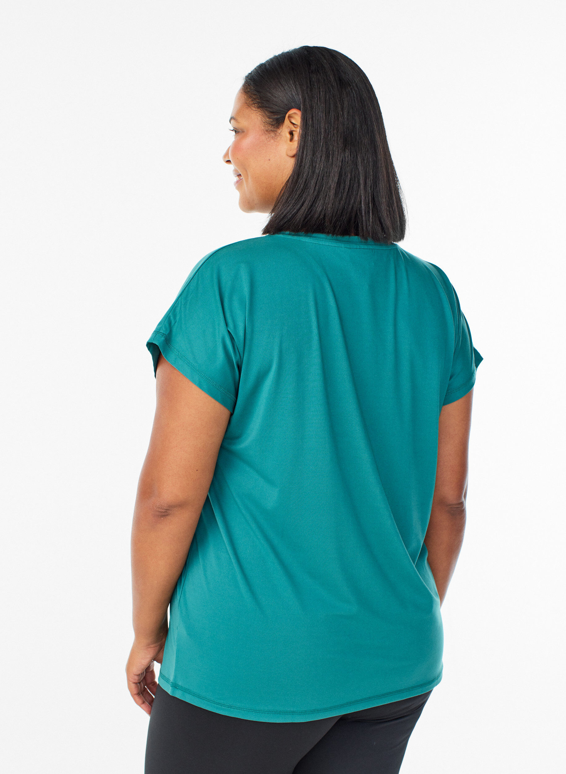 Zizzifashion Solid-coloured training T-shirt, Petrol, Model image number 2