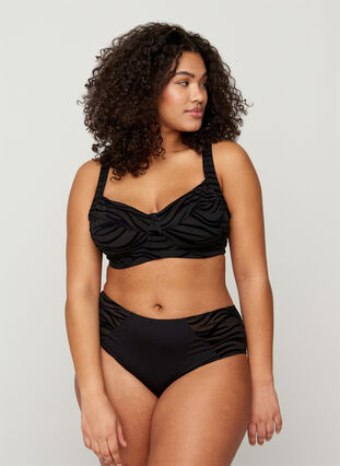 Figa underwired bra with pattern, Black, Model image number 3