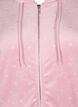 Velour cardigan with hood and pockets, Pink, Packshot image number 2