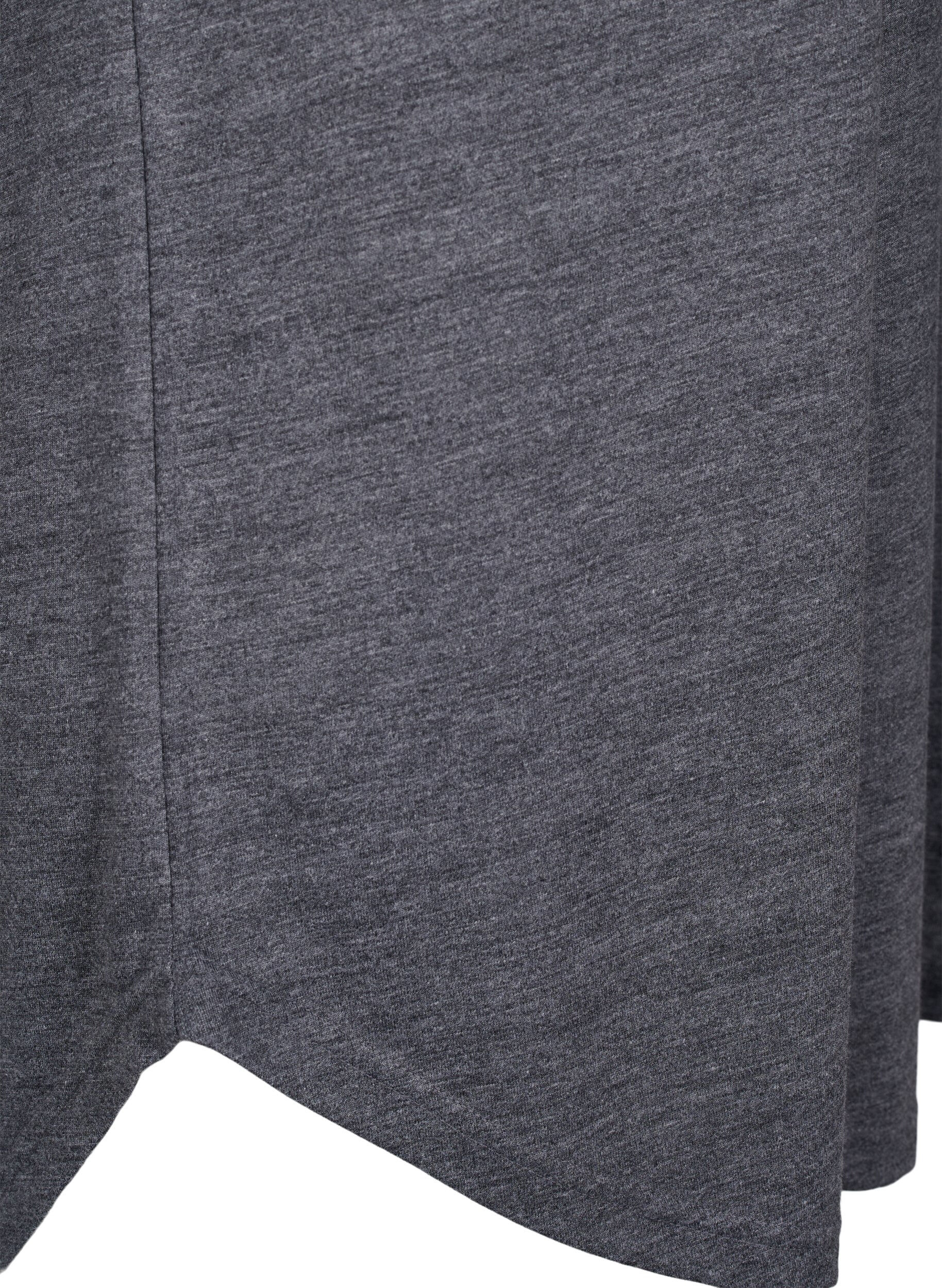 Zizzifashion Short sleeve nightgown with text print, , Packshot image number 3