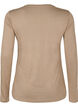 Long-sleeved blouse in wool and viscose, Brown, Packshot image number 1