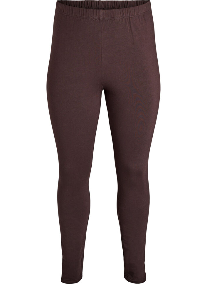 Cotton leggings with lining, Brown, Packshot image number 0