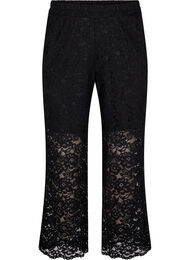 Lace pants with pockets, Black, Packshot
