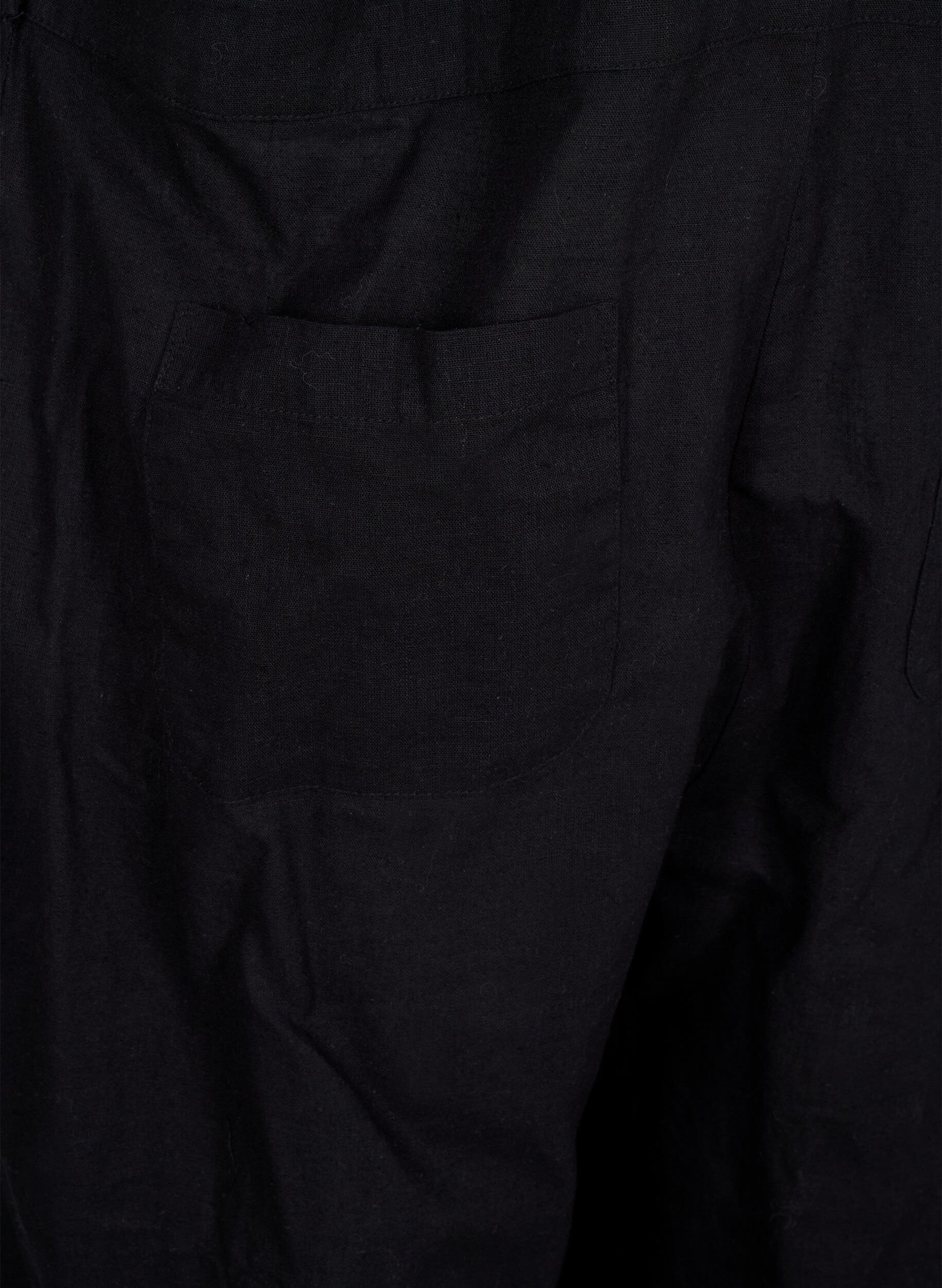 Zizzifashion Overalls in linen mix, Black, Packshot image number 4