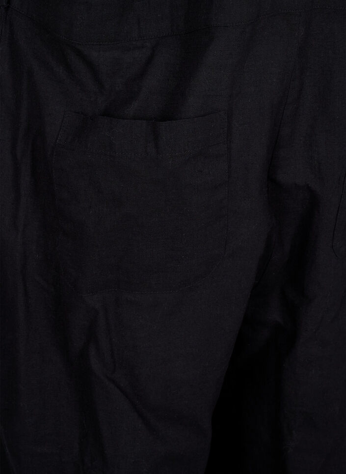 Overalls in linen mix, Black, Packshot image number 4