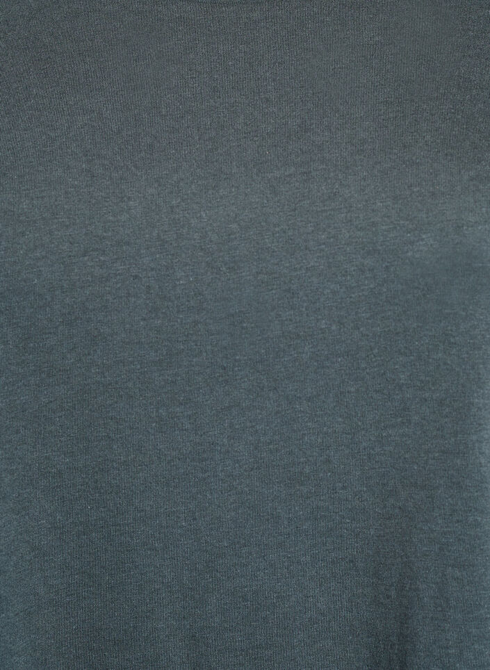 Short sleeved cotton blend t-shirt, Green, Packshot image number 2