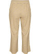 Striped pyjama bottoms with a high waist and wide legs, Yellow, Packshot image number 1