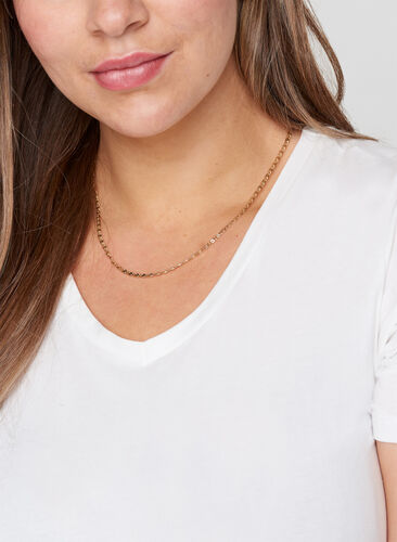 Short gold-coloured necklace, Gold, Model image number 0