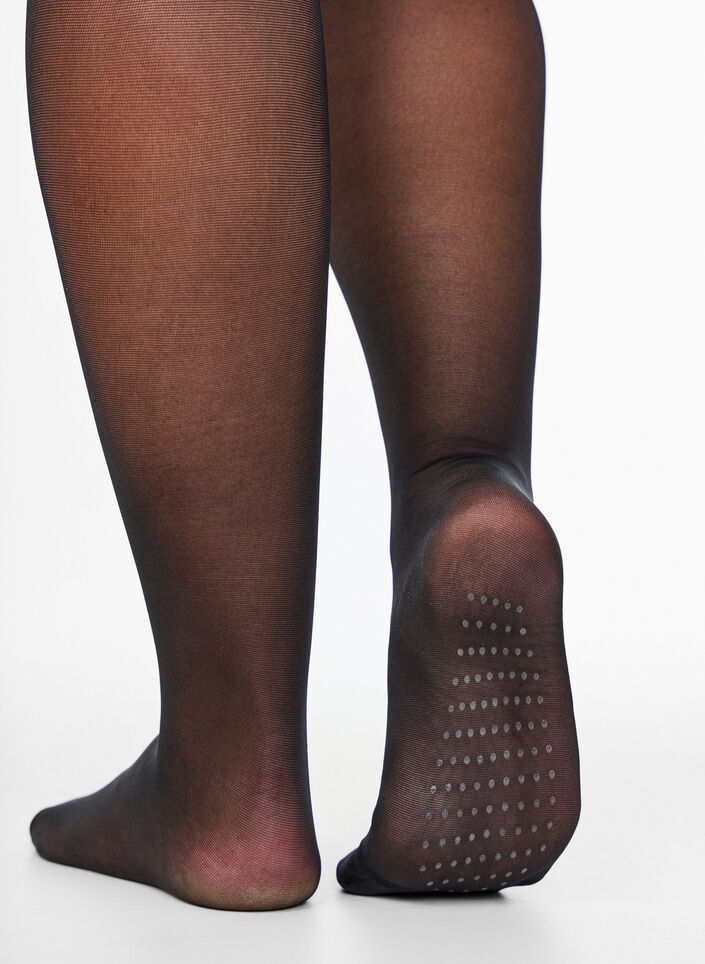 30 denier non-slip tights, Black, Packshot