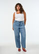 Kiana straight fit jeans with a high waist, Blue, Model image number 0
