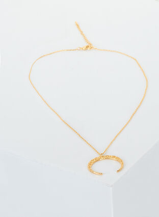 Gold-coloured necklace with pendant, Gold, Packshot image number 1