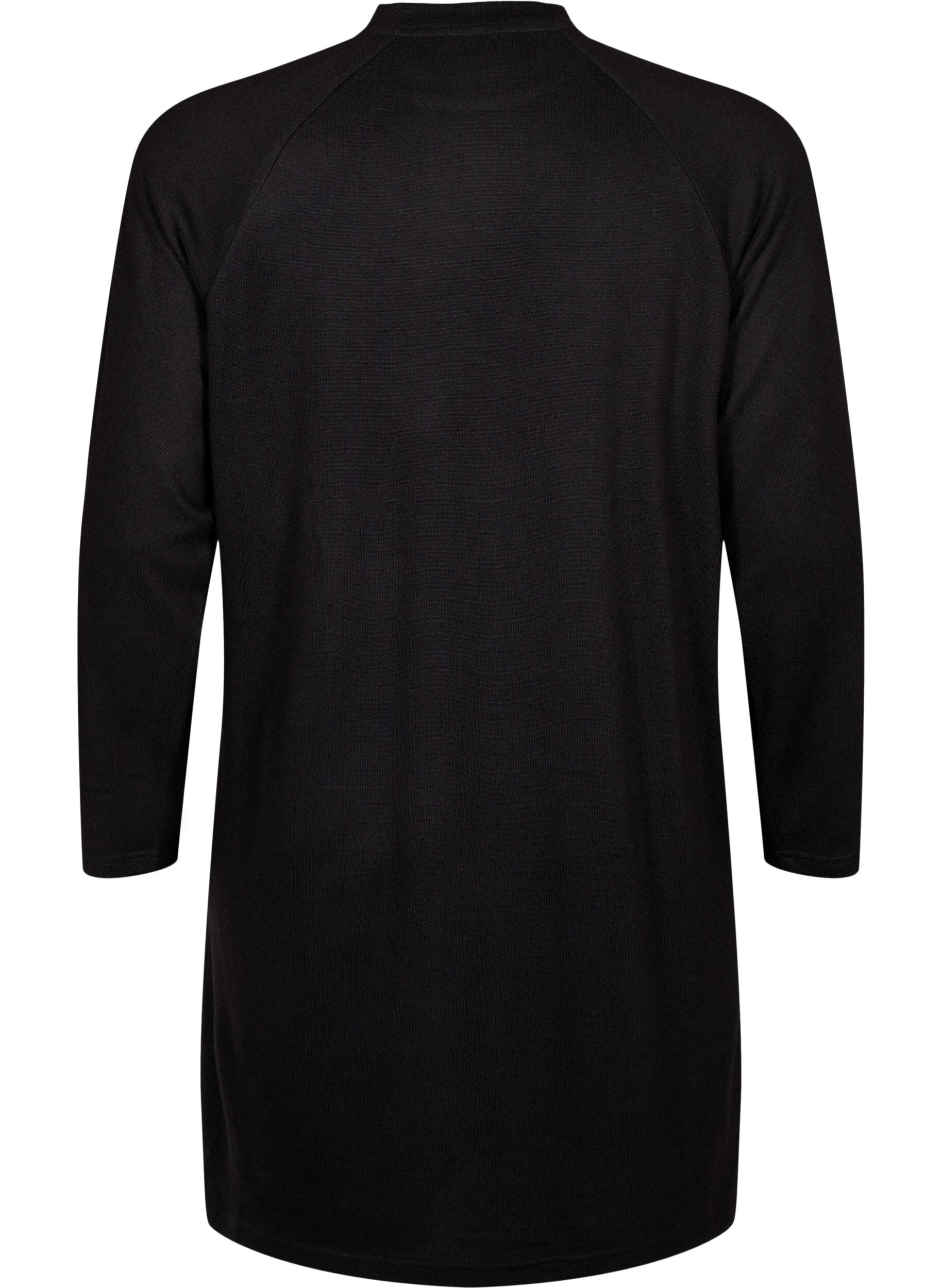 Zizzifashion Jersey dress with buttons, Black, Packshot image number 1