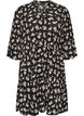 Short A-line jersey dress with an all-over print, Black, Packshot image number 0
