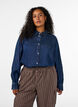 Denim shirt in lyocell with press studs, Blue, Model image number 0