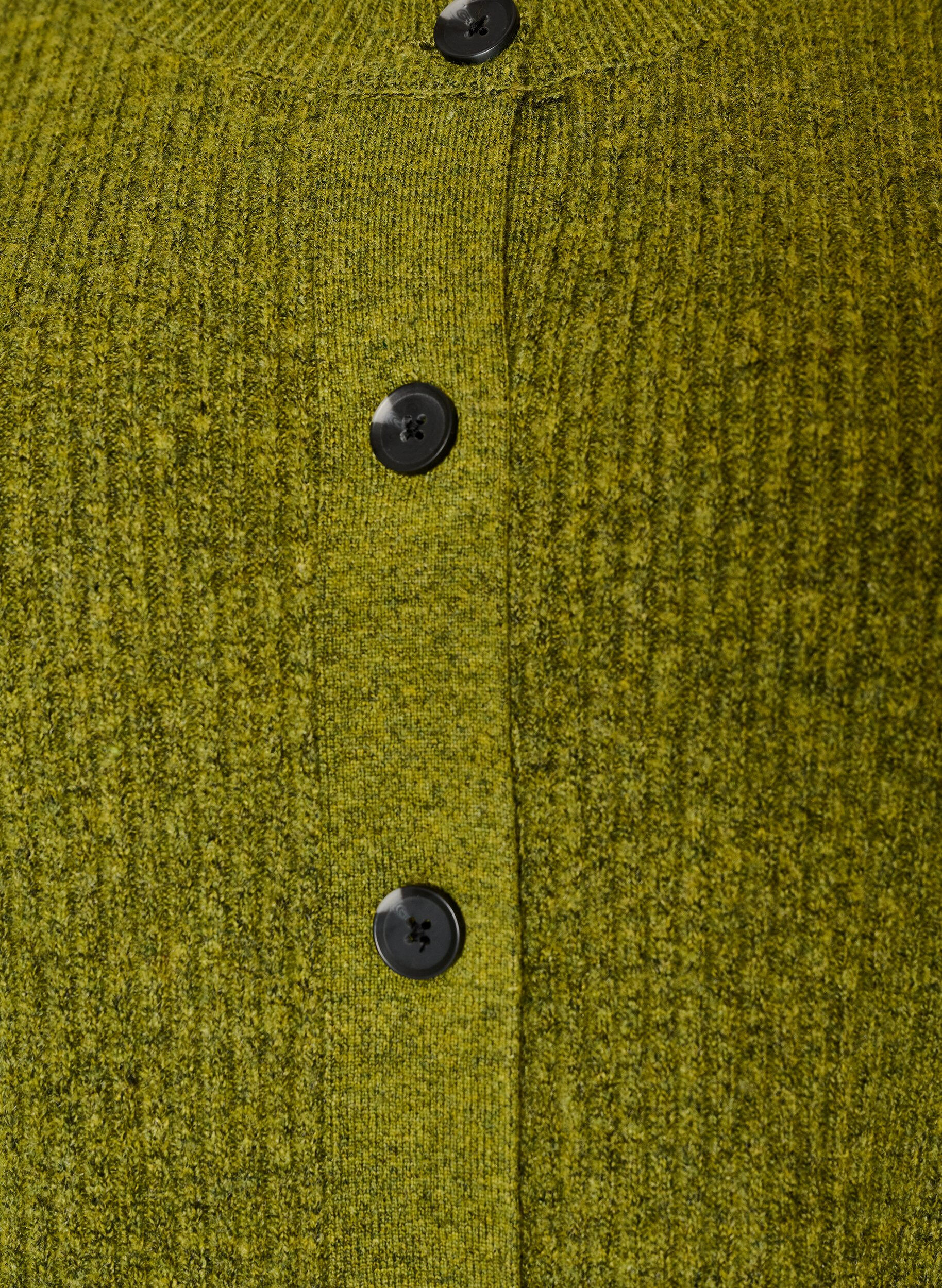 ZizzifashionRib knit cardigan with buttons, Green, Packshot image number 2